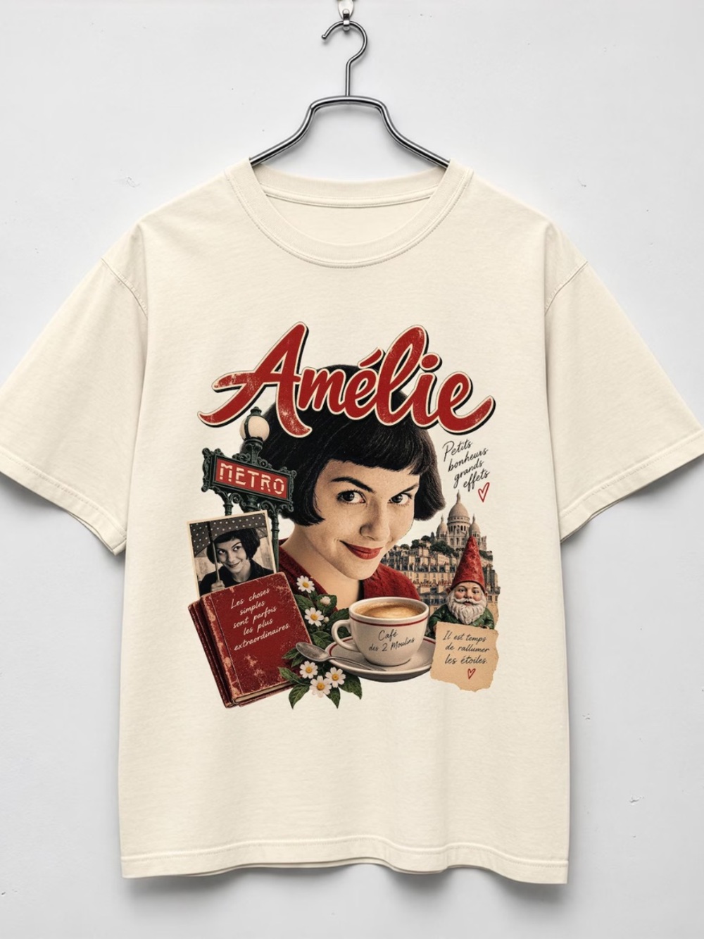 Comfort Colors Amélie Graphic Tee - Ivory with Red Accents
